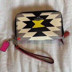Coach Neon Southwest Leather Wallet